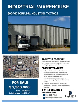 Houston, TX Warehouse - 800 Victoria Dr