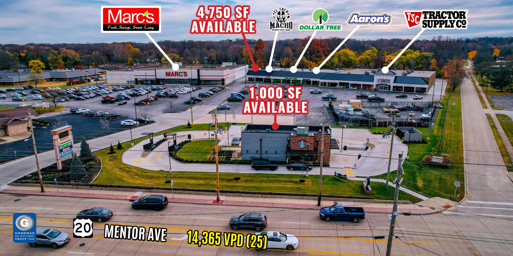 1605-1625 Mentor Ave, Painesville, OH for Rent