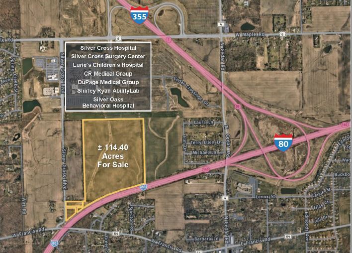 Silver Cross Blvd @ I-80, New Lenox, IL for Sale