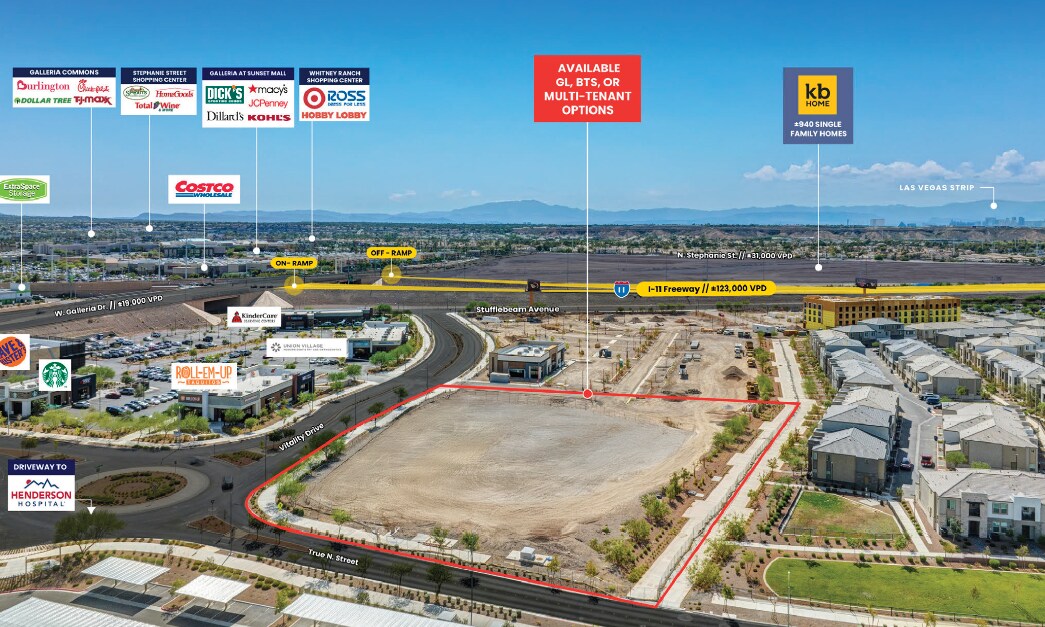 NEC Vitality Dr. & True N St. Dr @ Galleria Drive, Henderson, NV for Rent