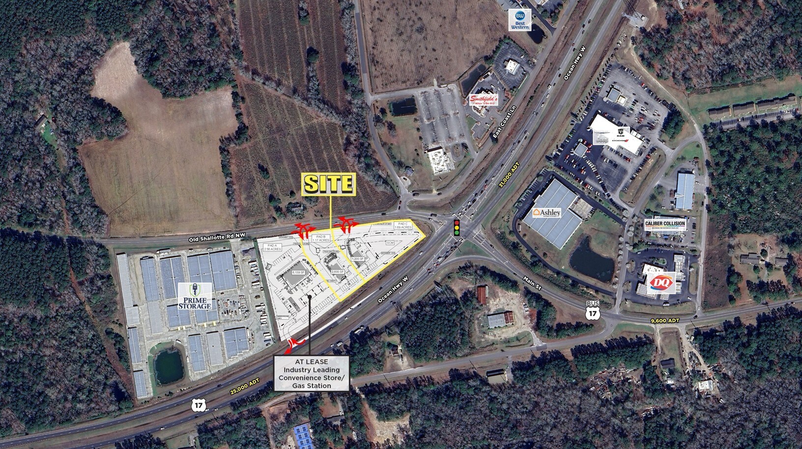 US-17 & Old Shallotte NW rd, Shallotte, NC for Rent