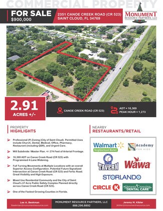 Saint Cloud, FL Commercial Land - 2351 Canoe Creek Rd