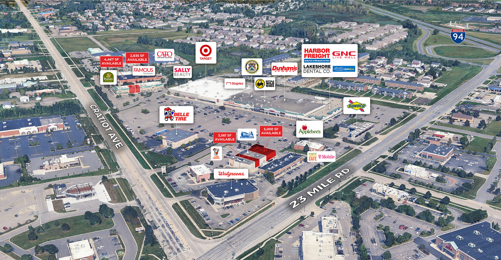 51328-51550 Gratiot Ave, Chesterfield, MI for Rent
