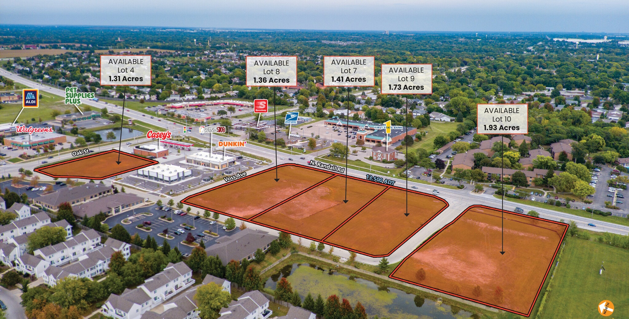 Oak St & Randall Rd, North Aurora, IL for Sale