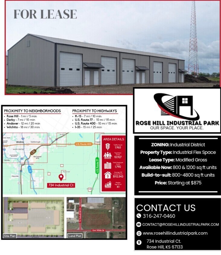 734 S Industrial Ct, Rose Hill, KS for Rent
