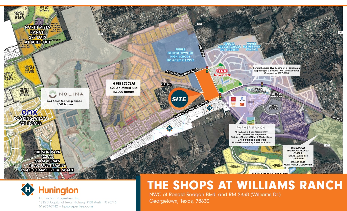 NWC of Ronald Reagan Blvd. and Williams Dr, Georgetown, TX for Rent