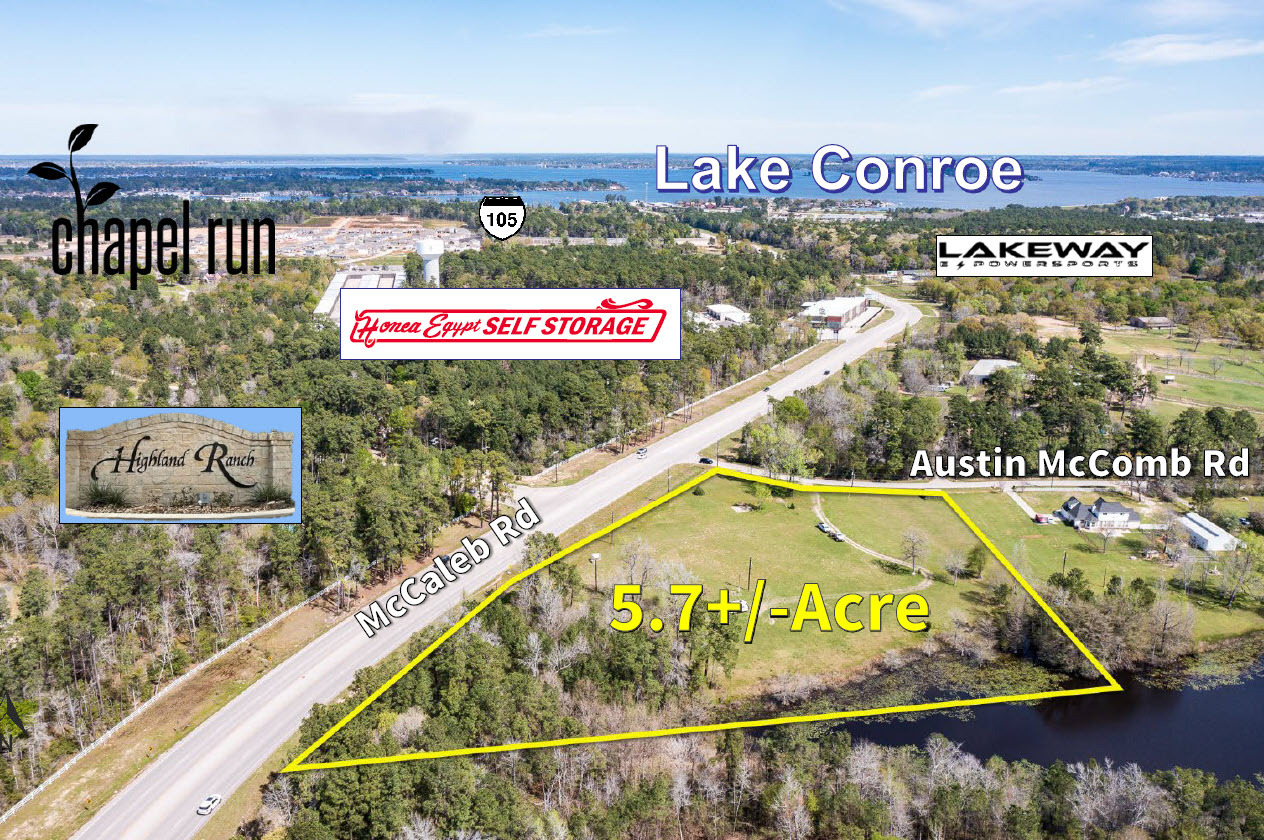 5.7+/-Ac SEC McCaleb Rd & Austin McComb rd, Montgomery, TX for Sale