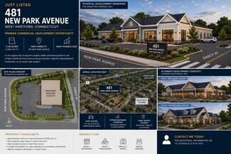 West Hartford, CT Commercial Land - 481 New Park Ave
