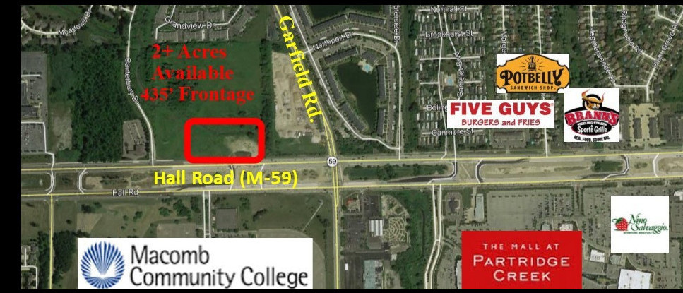 M-59 Hall Rd & Garfield Rd, Macomb Township, MI for Sale