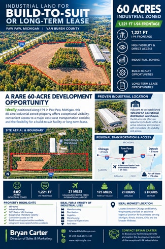 Paw Paw, MI Industrial Land - 58000 40th St