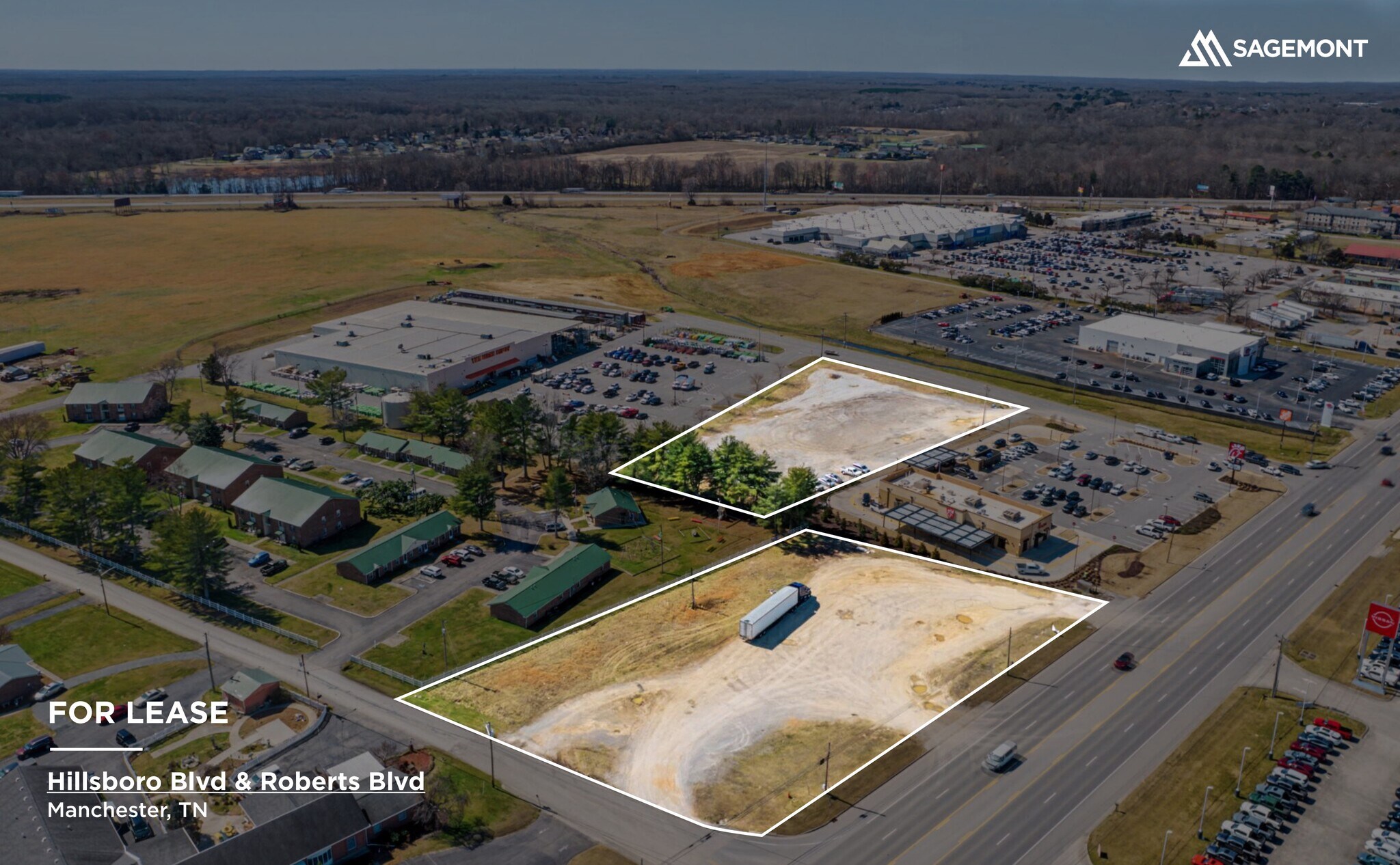 Hillsboro Blvd & Roberts Blvd, Manchester, TN for Rent
