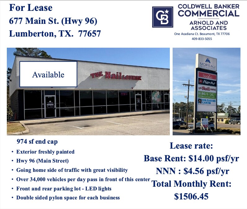 677-681 S Main St, Lumberton, TX for Rent