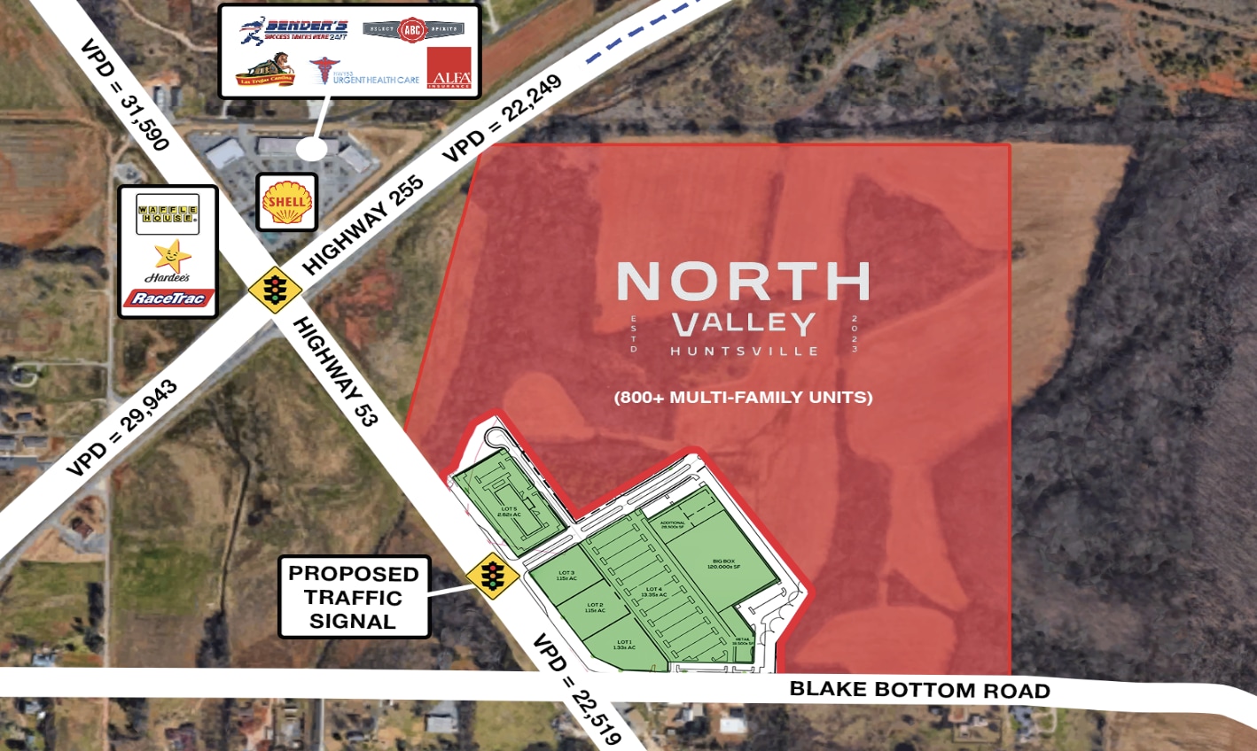 Hwy 53 @ Blake Bottom Rd, Huntsville, AL for Sale