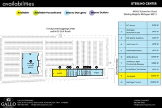 Sterling Heights, MI Retail - 44501-44605 Schoenherr Rd