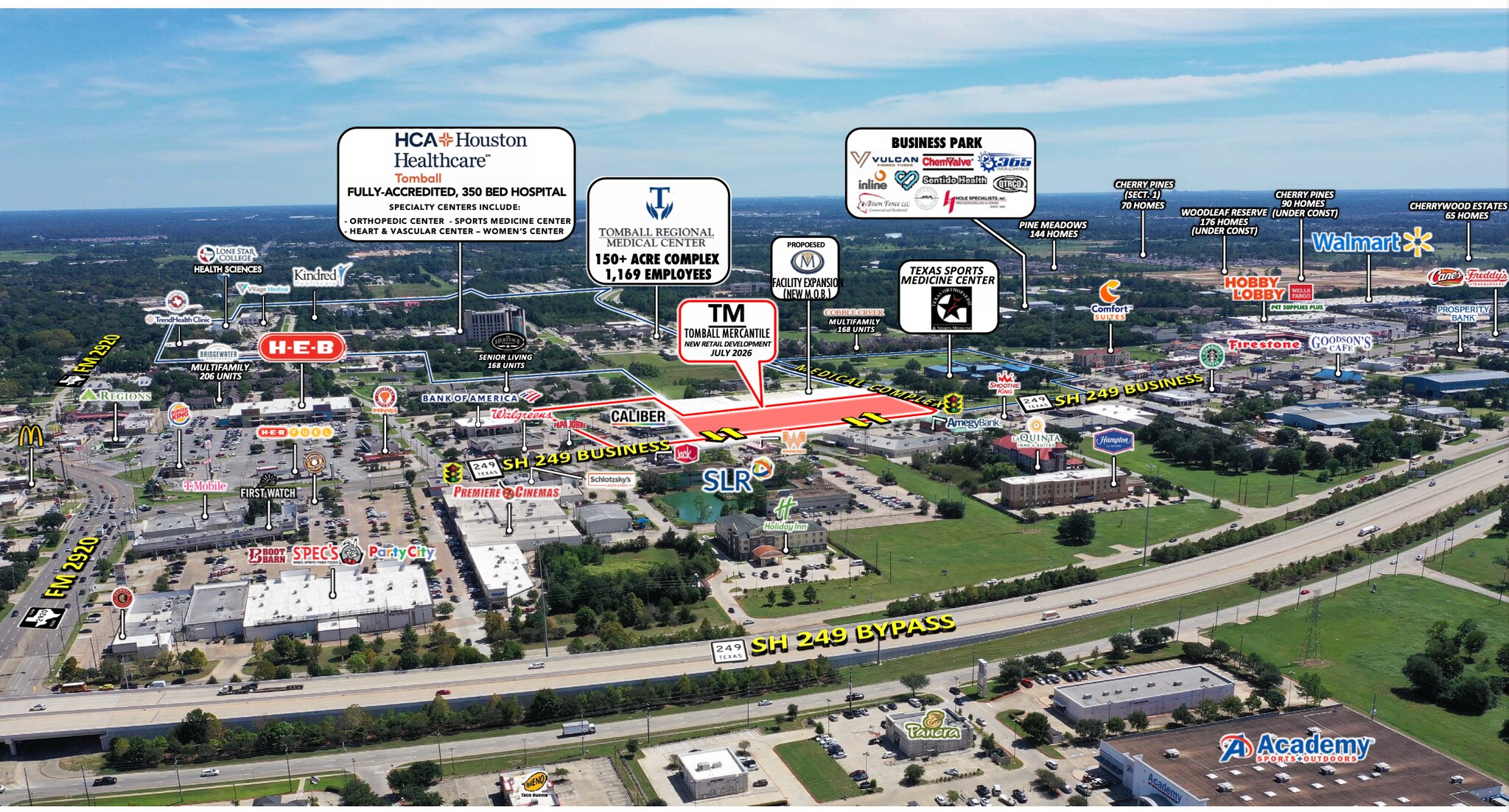 NEC SH 249 & Medical Complex Drive, Tomball, TX for Rent