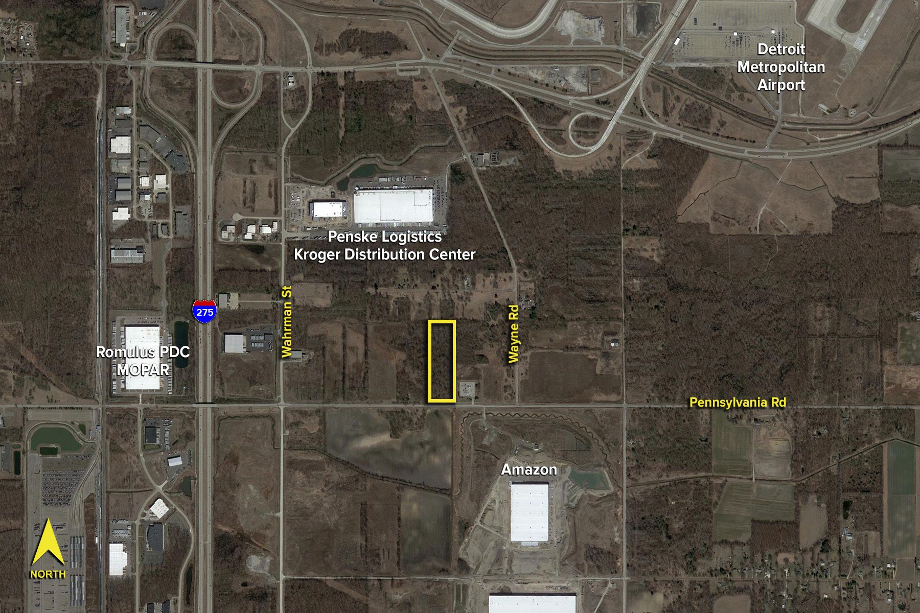 Pennsylvania Rd, Romulus, MI for Sale