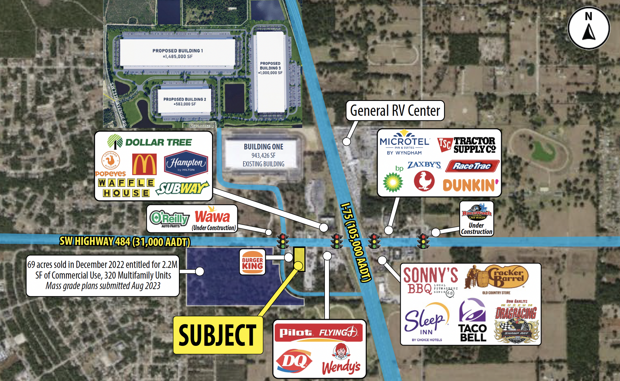 SWQ of I-75 & SW Highway 484, Ocala, FL for Rent