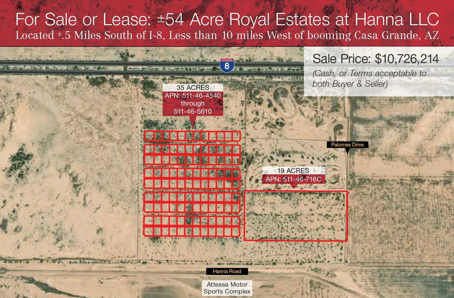 Hanna Rd & Palomas Dr, Casa Grande, AZ for Sale