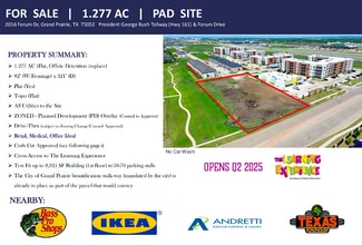 Grand Prairie, TX Commercial Land - 2016 Forum Dr