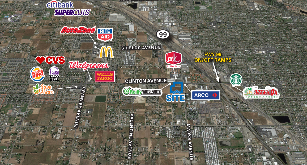 SWC Marks & Clinton Ave, Fresno, CA for Rent